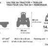 Šliapací traktor FALK 4000AB VALTRA S4 - červený