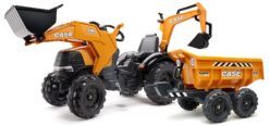 Šliapací traktor FALK 997W Case CE 580 Super N - oranžový