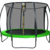 WANNADO Trampolína 12FT - 366cm s vnútornou sieťou + rebrík - Light Green