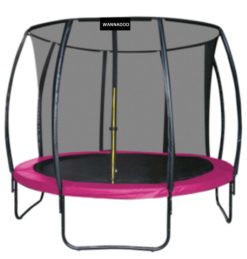 WANNADO Trampolína 10FT - 305cm s vnútornou sieťou + rebrík - Pink
