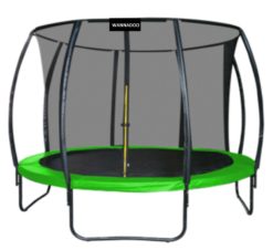 WANNADO Trampolína 12FT - 366cm s vnútornou sieťou + rebrík - Light Green