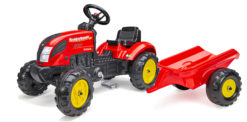 Šliapací traktor Falk 2058L Country Farmer s vlečkou - červený