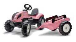 Falk šliapací traktor 1058AB Pink Country Star s prívesom - ružový