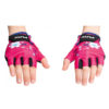 Detské cyklistické rukavice Puky S - Pink flower